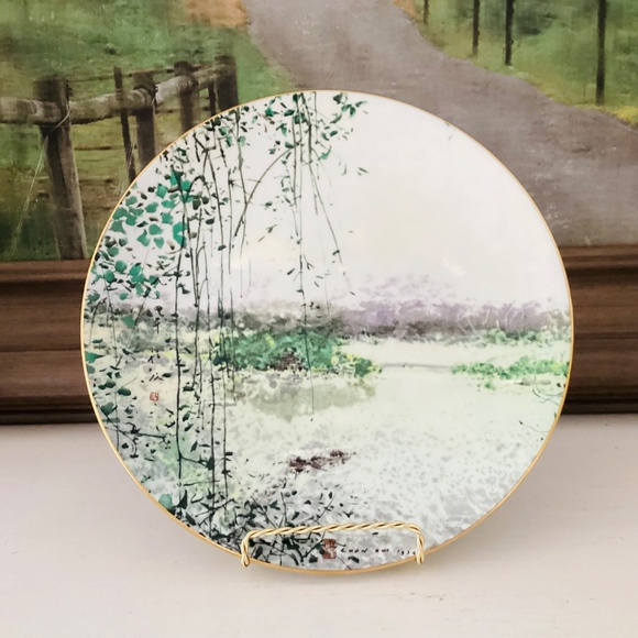 "Lake of Mists" By Chen Chi 10.5" Royal Doulton 1980 Art Plate #7001 Bone China - Picture 10 of 12